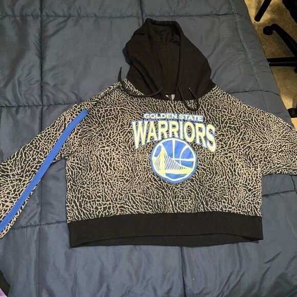 NBA Golden State Warriors cropped hoodie sweater size XL - Picture 3 of 5